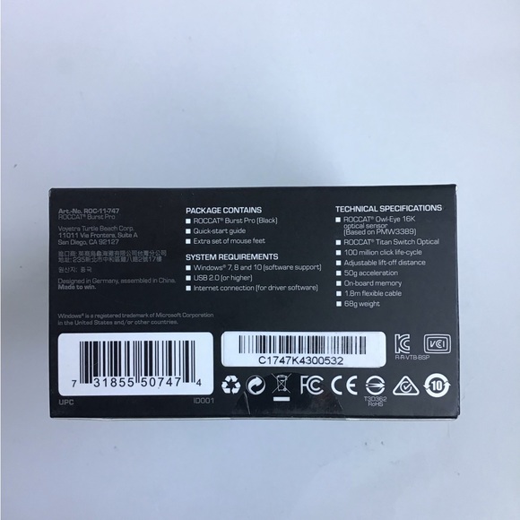 Burst Pro gaming mouse black - Picture 4 of 4